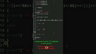 C program to print ''Q'' alphabet in star pattern|#shorts#short|#c_programming|
