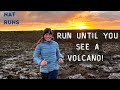 Nat runs adventure to run  find the volcano unknown route unknown distance unknown terrain ruys