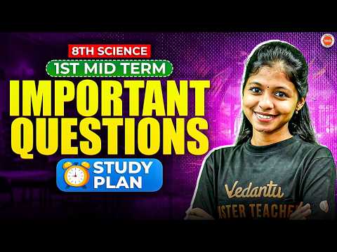 8th Science | 1st Mid Term 50/50 Study Plan + Important Questions | TN State Board | Shravanee Ma'am