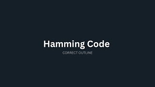 Hamming code شرح ببساطة  | Network 2 بالعربي