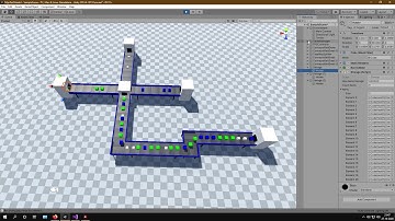 Unity 3D - Conveyor Belt With A Splitter And Storages - Demo