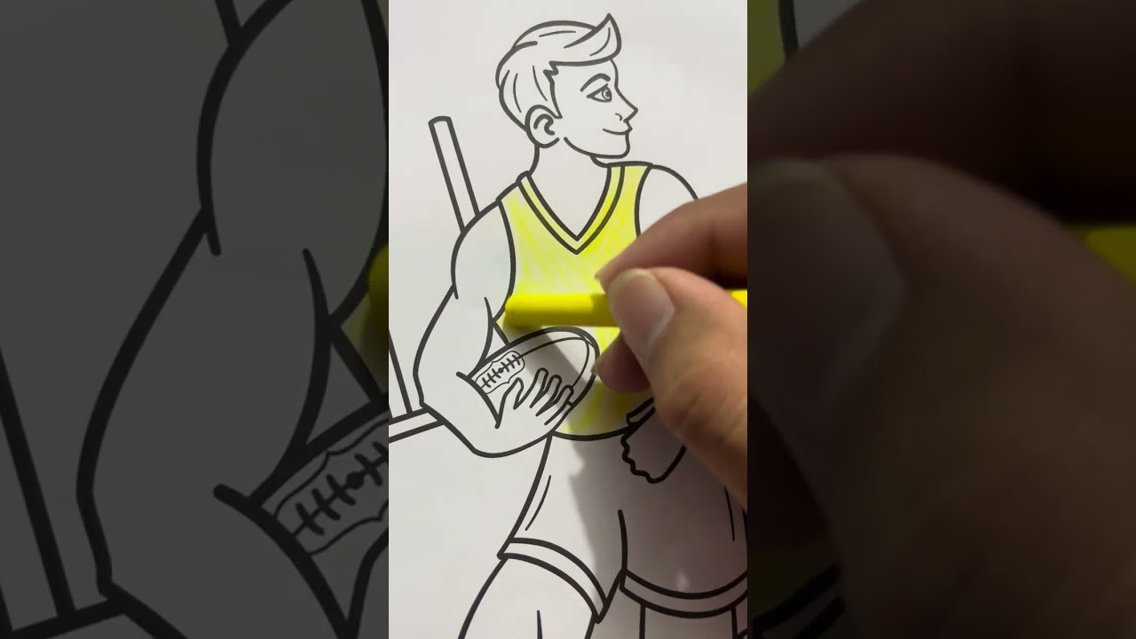 Ready to add some color to this dynamic sports scene! 🏈🎨