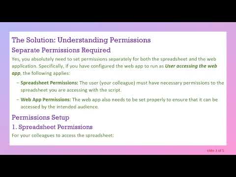 Understanding Google Apps Script Deployment Permissions for Spreadsheets