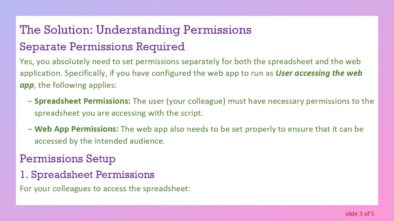 Understanding Google Apps Script Deployment Permissions for Spreadsheets