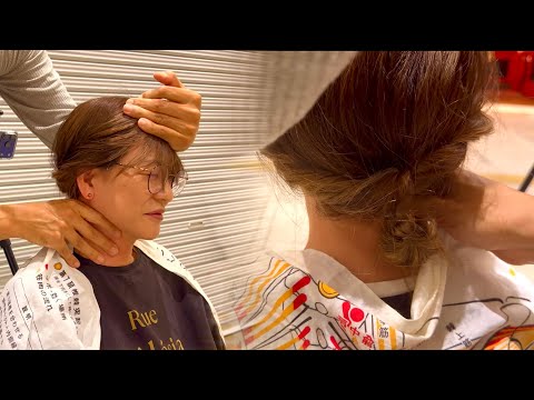 ASMR 神経痛肩こりの痛みでつらい女性に肩もみマッサージ！ツボ押しで痛みを和らげます！