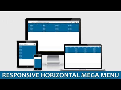 Responsive Horizontal Mega
