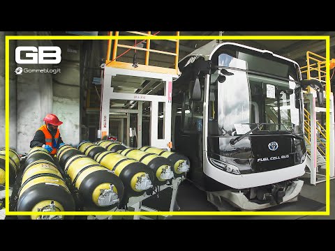 Toyota BUS Hydrogen Fuel Cell PRODUCTION 🇯🇵 Japanese Factory