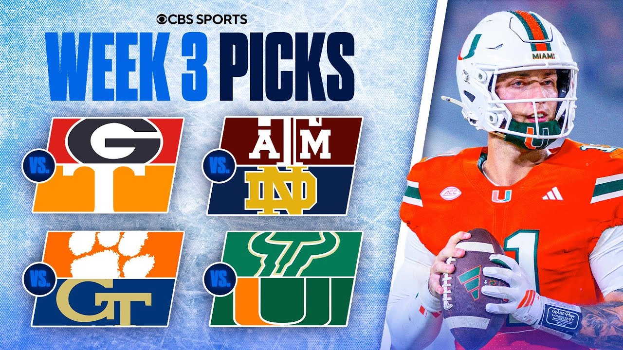 Picks for EVERY Top 25 game in College Football [Full Week 3 ...