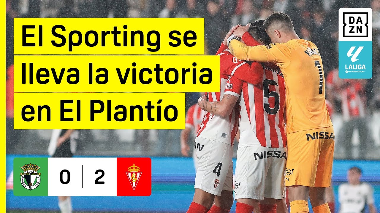 Burgos CF vs Real Sporting (0-2) | Resumen y goles | Highlights LALIGA ...