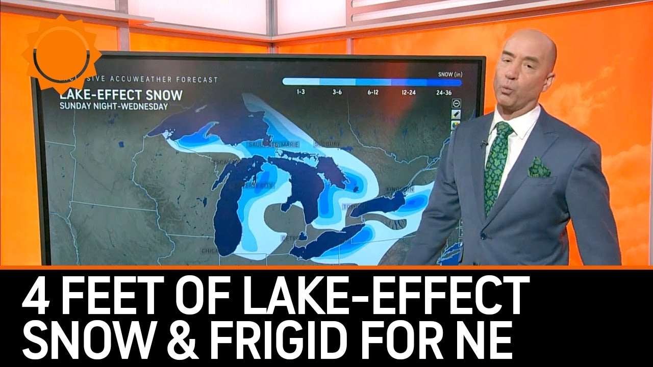 24 Feet of LakeEffect Snow, Frigid Temps for Northeast AccuWeather YouTube