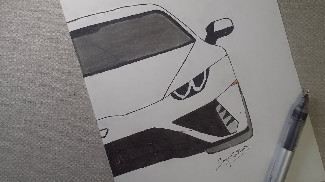 Lamborghini car drawing 