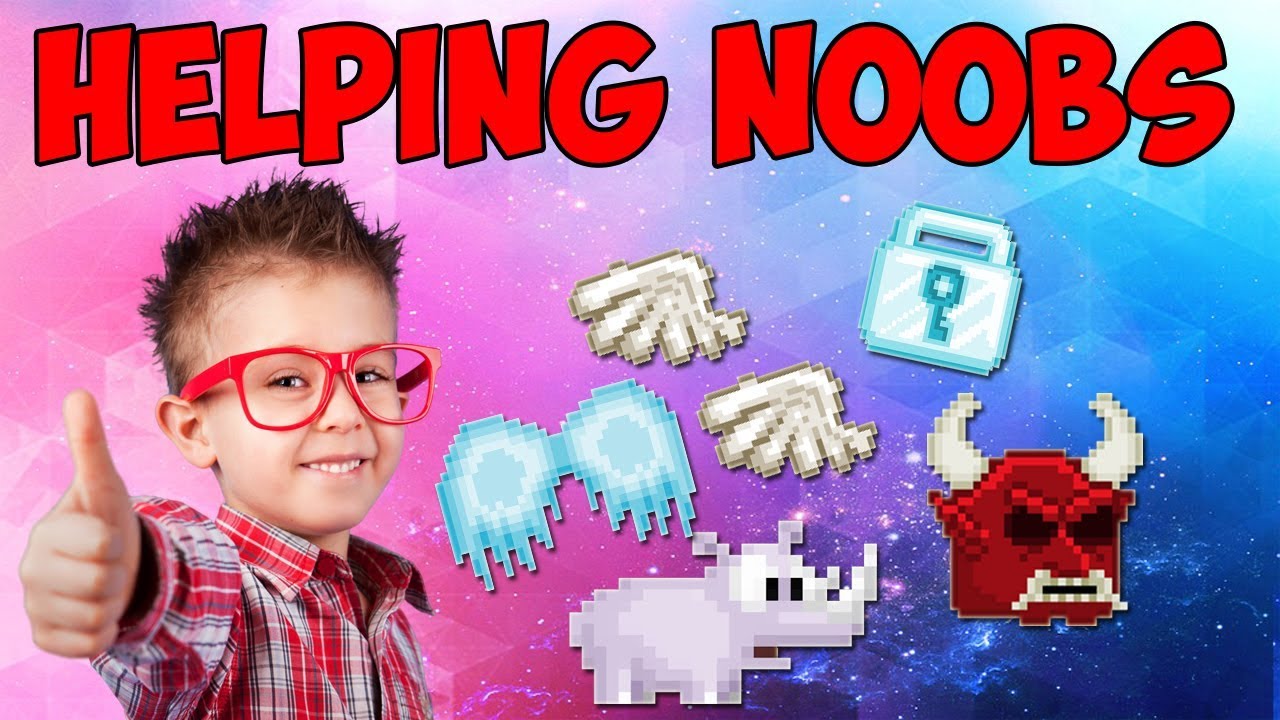 GrowTopia | Best Helping Noobs! *FUNNY HAHA*