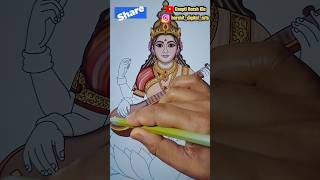 Part 1 – Goddess Saraswati Digital Design | Elegant Devi Art #Saraswati #DeviArt