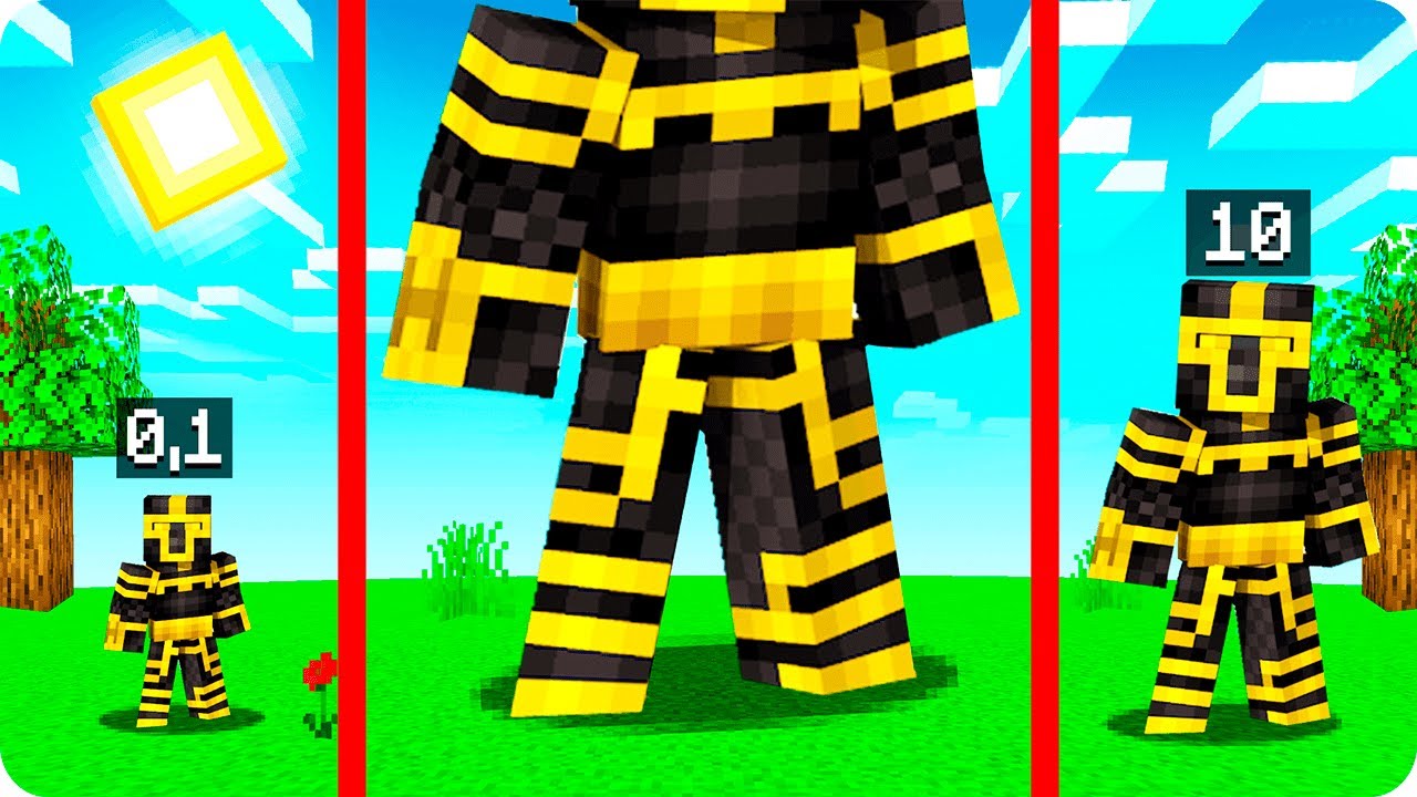 MINECRAFT PERO CADA MINUTO CAMBIAS DE TAMAÑO 😱