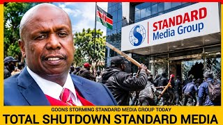 Total shutdown at Standard Media Group now! Protesting youths storm Standard Media Group offices ...