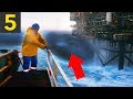 Top 5 MASSIVE Waves VS Oil Rigs - heavy seas!