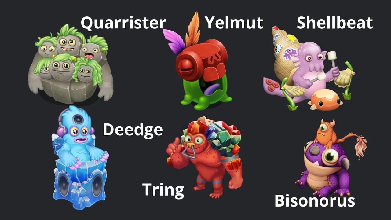 Pembiakan 6 bayi monster empat elemen ; MSM (Dof)