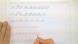 C is for Cursive Class | Lesson #4 Lowercase Circle Siblings c o a Practice