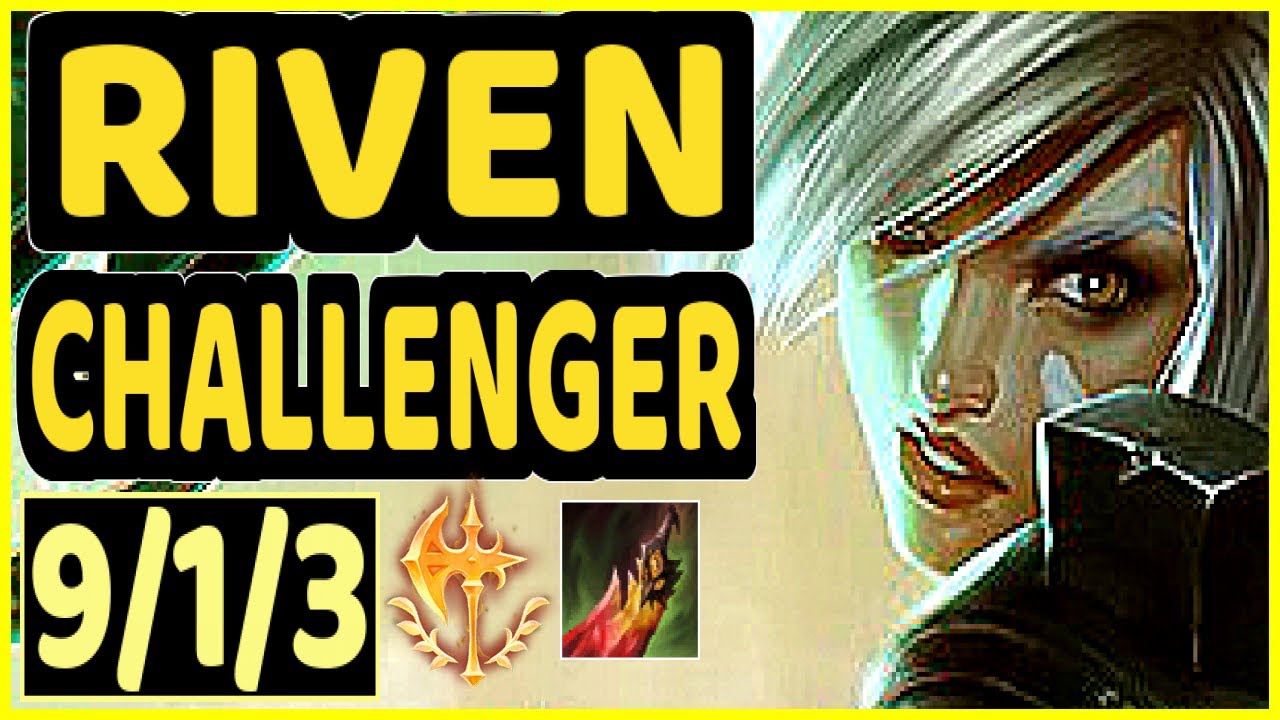 ADRIANRIVEN (RIVEN) - 9/1/3 KDA TOP CHALLENGER GAMEPLAY - NA