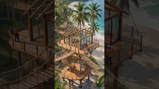 Luxury Treehouse Paradise: Coastal Dream Escape!#LuxuryTravel#TreehouseResort #timelapse#shortsvideo