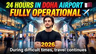 Stayed 24 hours inside Doha Airport 😳🇶🇦✈️ | Still fully operational in 2026. Doha airport update.