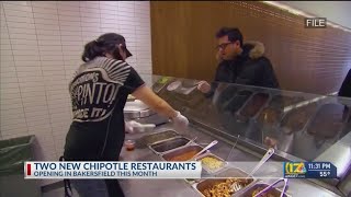 Chipotle opening 2 new southwest Bakersfield locations in December
