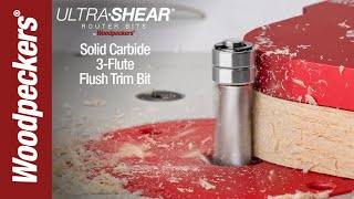 Ultra-Shear Solid Carbide Spiral 3-Flute Flush Trim Bits Profile