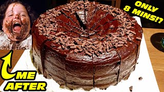 THE &quot;BRUCE BOGTROTTER&quot; CHOCOLATE CAKE CHALLENGE | Warning: MESSY Eating!!