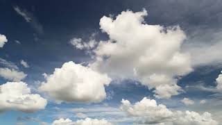 Majestic Cumulus Clouds Floating Across the Sky | Relaxing Nature Scenery