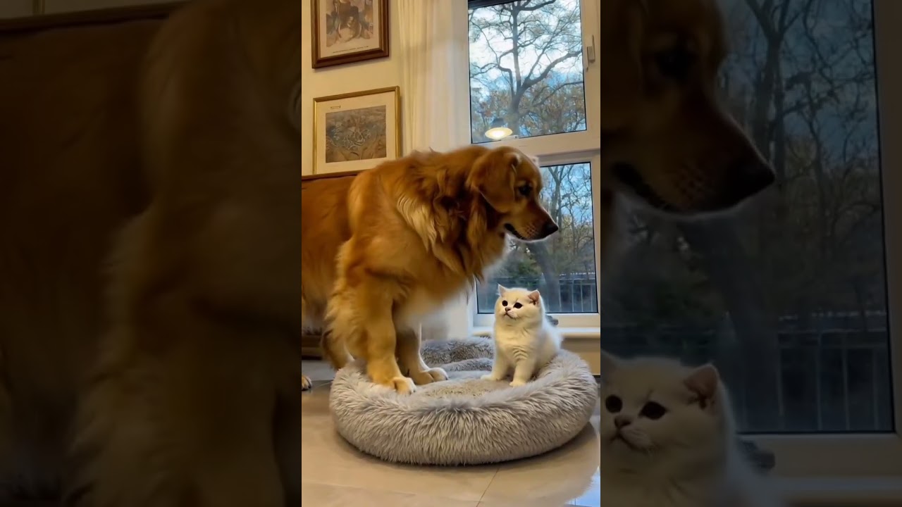 Katz&Hund Kampf  Kissen