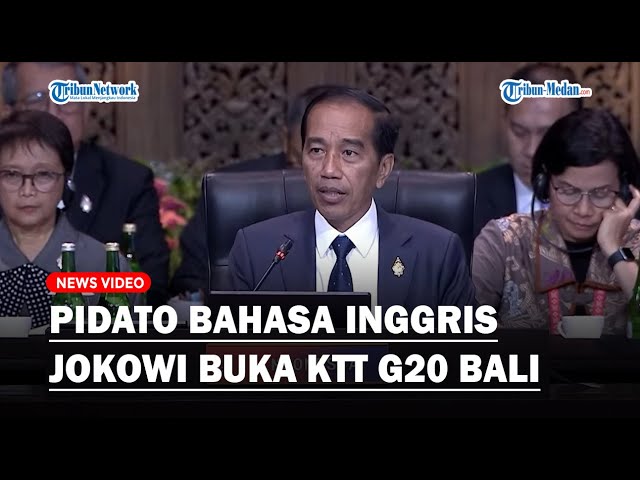 Jokowi Berbahasa Inggris Sampaikan Pidato Pembuka KTT G20 Bali class=