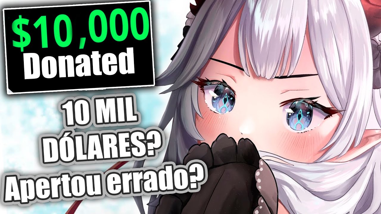 Veibae recebe 10mil dólares de doação e fica chocada sem reação! [Vshojo sub BR]