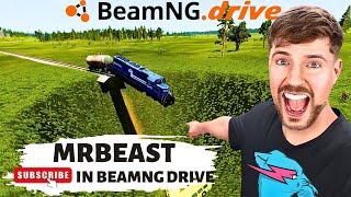 MrBeast & Train Vs Giant Pit in BeamNg.Drive