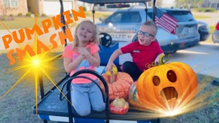 Pumpkin Smash Kids And Family Fun Epic Splats And Booms F Cart Window Throw Squishy