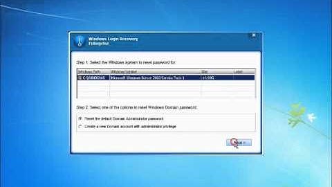 Reset Windows Server 2008 password without damage