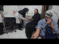 گوساله در یک روز برفیِ سنگین ❄️✨🐄 تلاش و کار نرگس و سلیمان در گاودونی