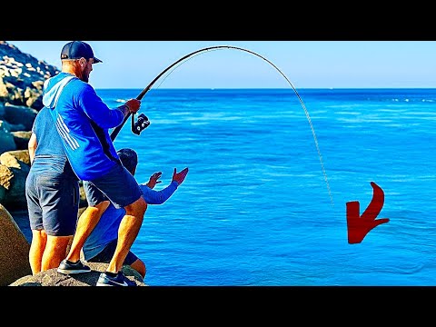 Jetty Fishing When Something Crazy Happened! Craziest Catch!