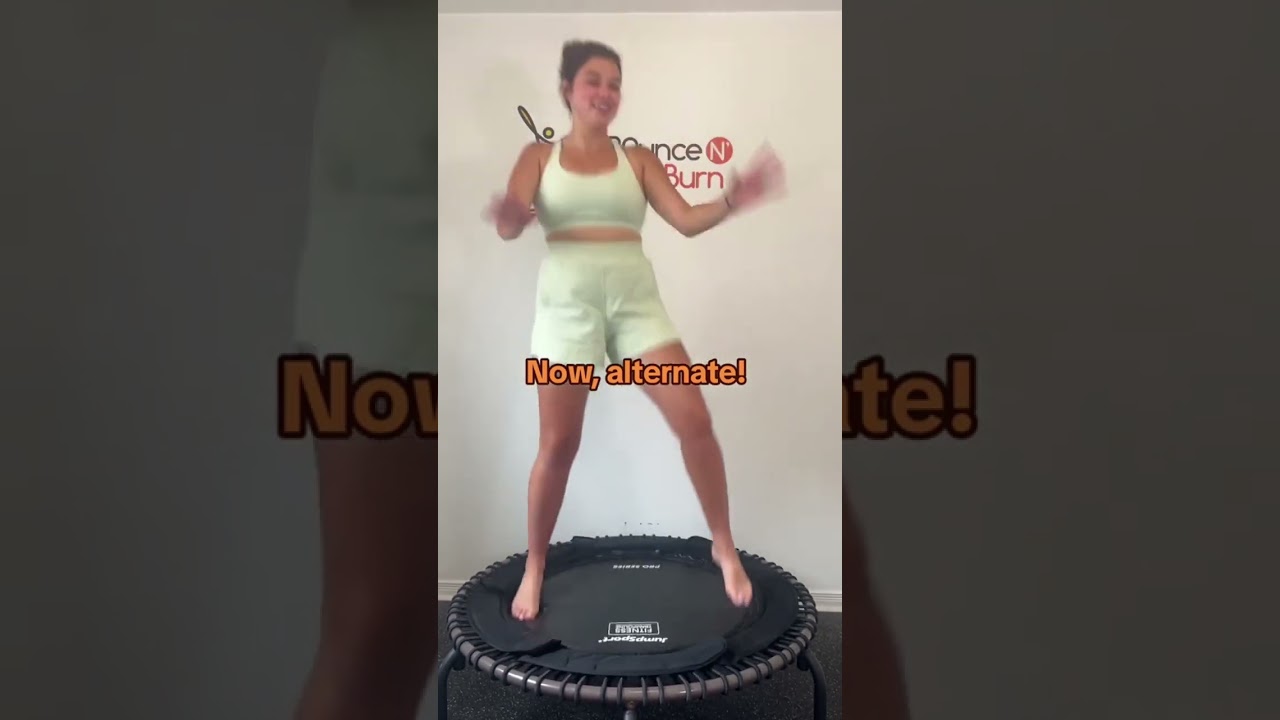 1 Minute Intermediate Rebounder Workout - let’s get up and move our bodies today! Let’s have some fu