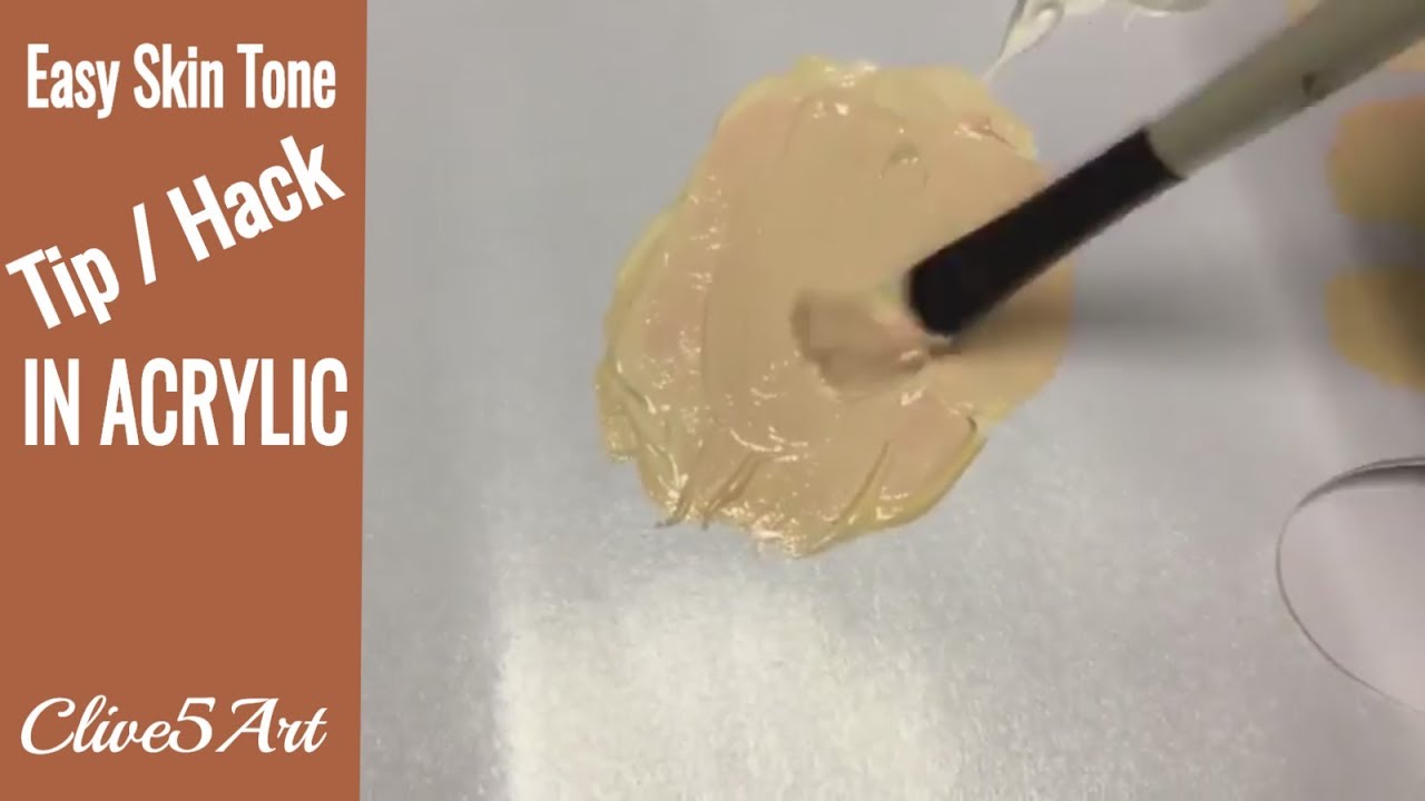 Mixing flesh tone acrylic painting: How to mix & match skin tones in