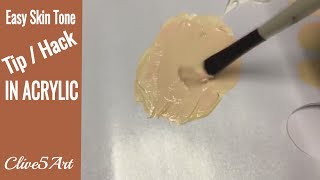 Mixing flesh tone acrylic painting: How to mix & match skin tones in painting