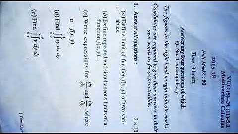 Vbu sem 5 maths honurs 2015-18 question paper vinova bhawe university