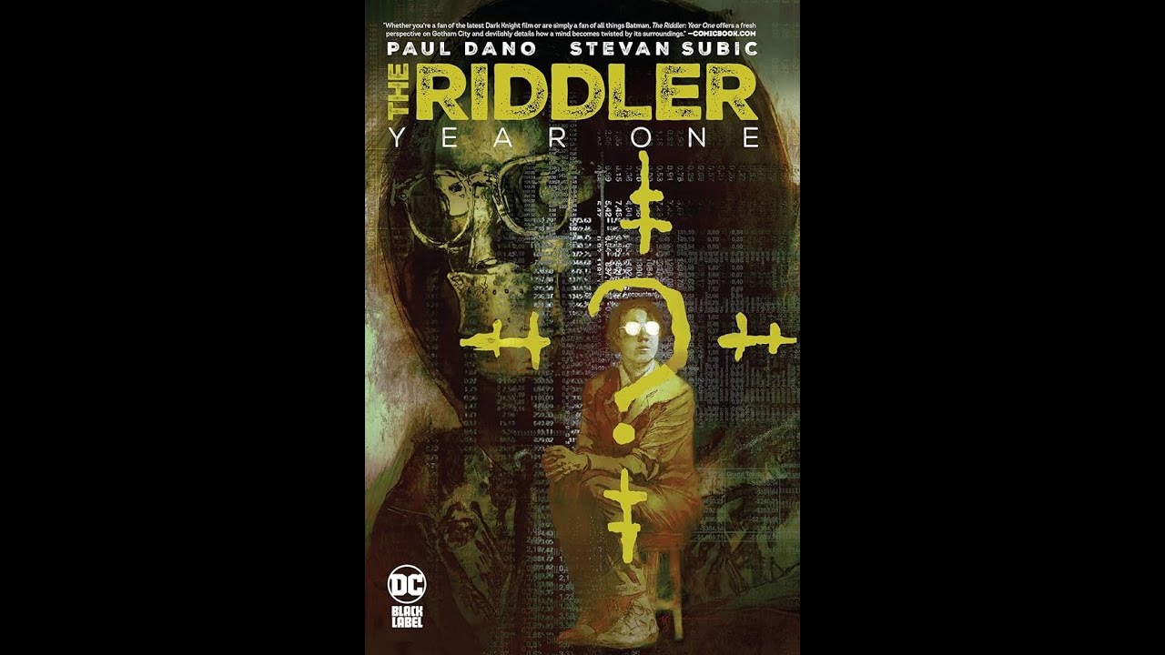 A Book Look - The Riddler Year One by Paul Dano and Stevan Subic - YouTube