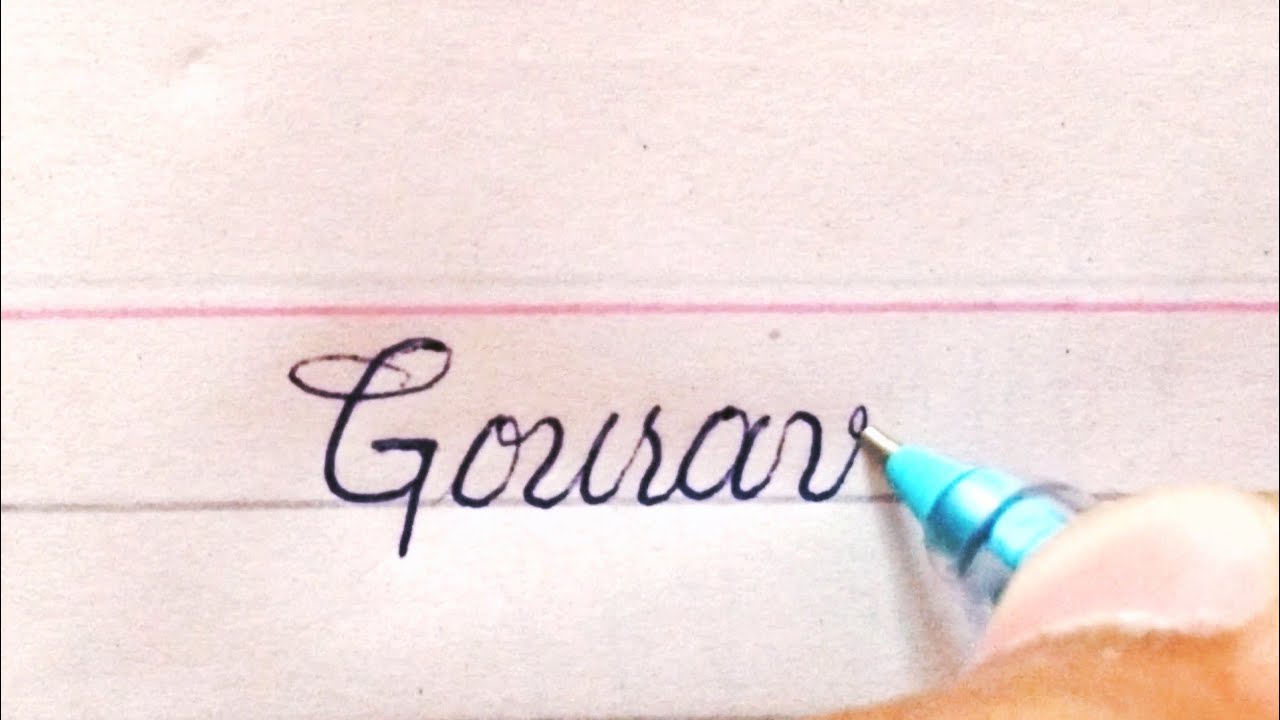 Gourav name Calligraphy | Handwriting | English writing | 