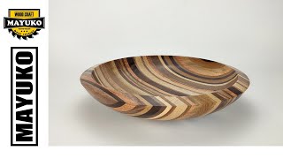 WOODEN PLATE WITH MIX WOOD, wood turning