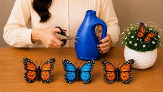 Turn Waste Plastic Bottles Into Beautiful Butterfly Decoration! 🦋 Amazing DIY Idea