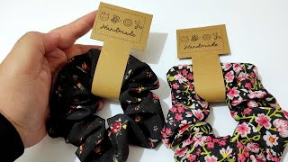 DIY #309 | Floral Scrunchies with Tags - Cute Gift ❤