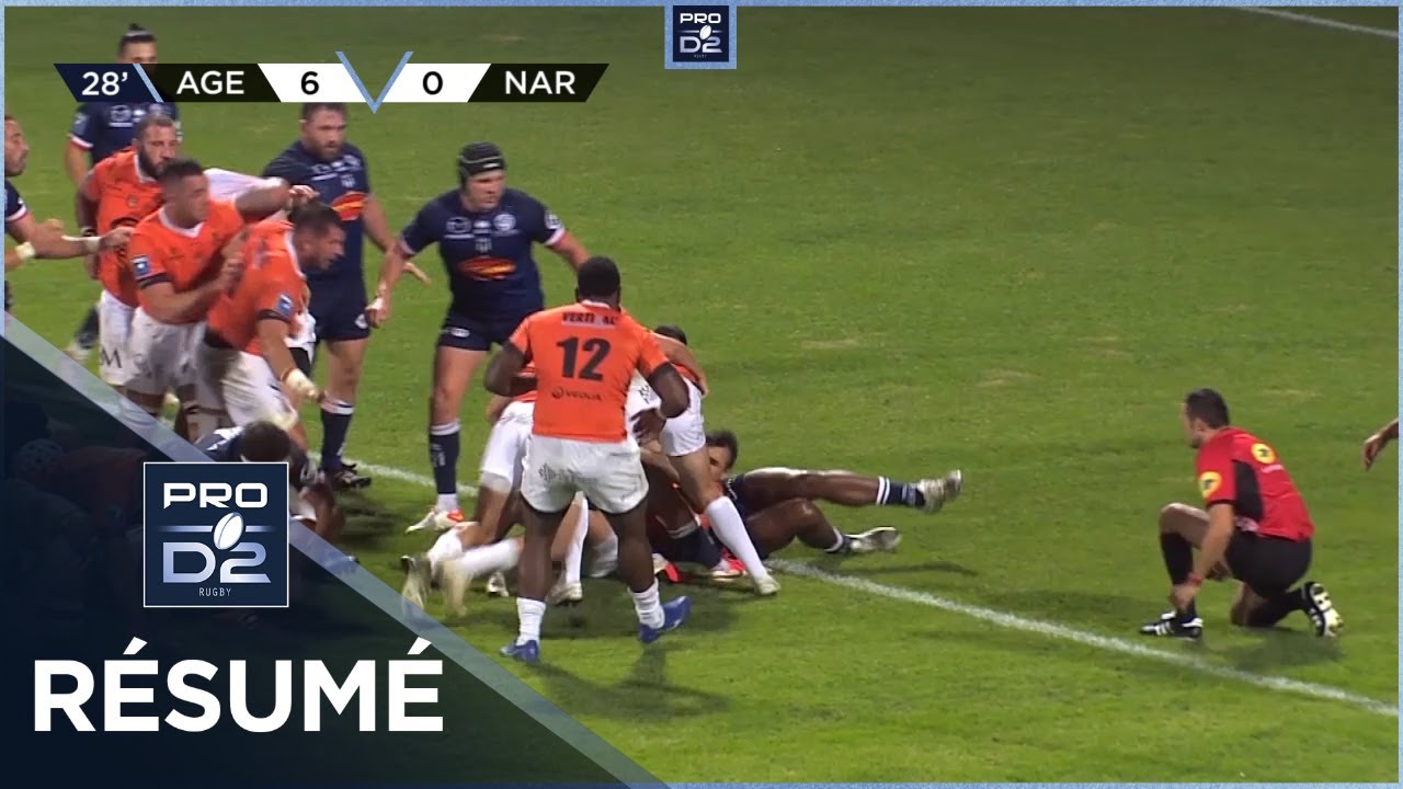 PRO D2 - Résumé SU Agen-RC Narbonnais: 15-17 - J06 - Saison 2021/2022