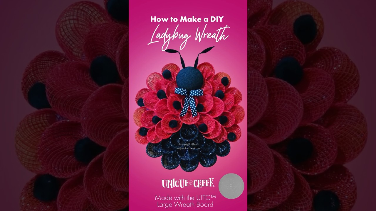 Как сделать венок из божьих коровок