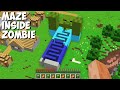 Secret MAZE INSIDE BIGGEST ZOMBIE in Minecraft ! WHERE WILL THE ZOMBIE MAZE LEAD ?