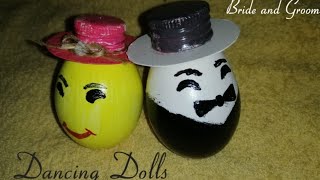 How to make a Dancing Doll with Eggshell/ Eggshell Crafts/ Bride and Groom Dolls/ Heavenly Feel